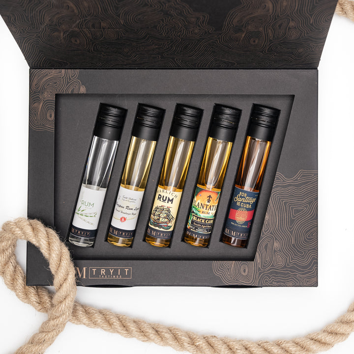 Spirits of the World - 5 x 5cl Tasting Set - Spirits of the World - 5 x 5cl Tasting Set - TRY IT! Tastings